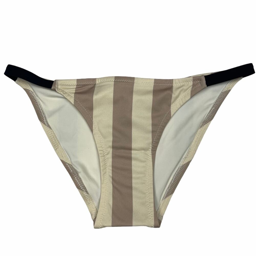 Solid & Striped The Morgan Bikini Bottom Nude Tan Strip Size XS